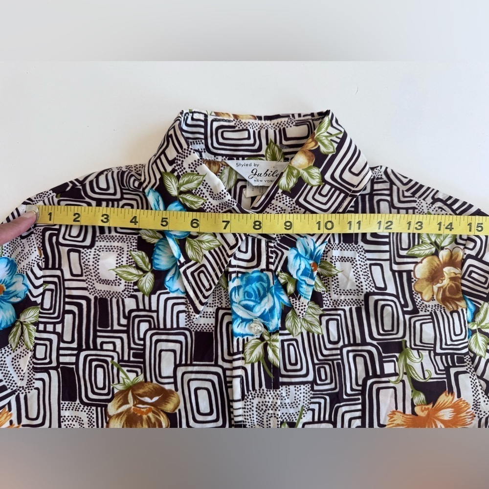 Vintage 70s Jubilee New York Weinststock Retro Abstract Psychedelic Button Shirt - Picture 8 of 11